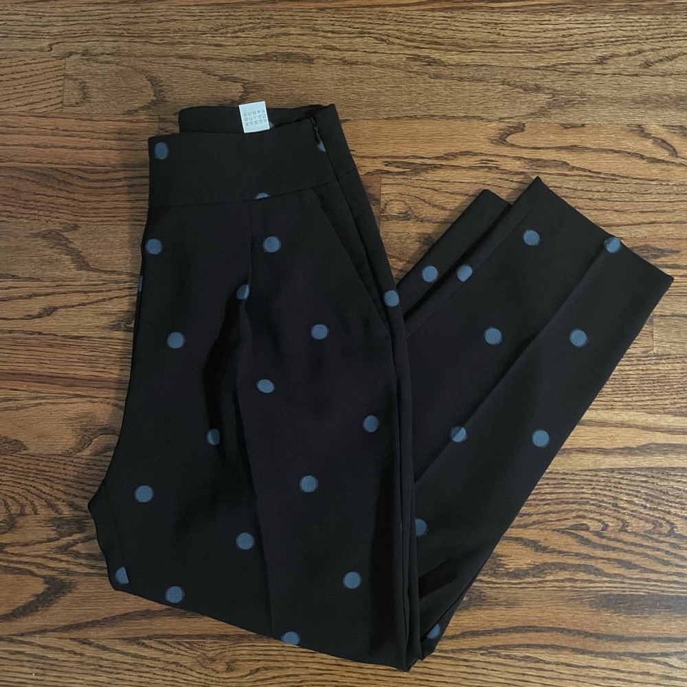 *NWT* Zara Black and Blue Polka Dot Trousers